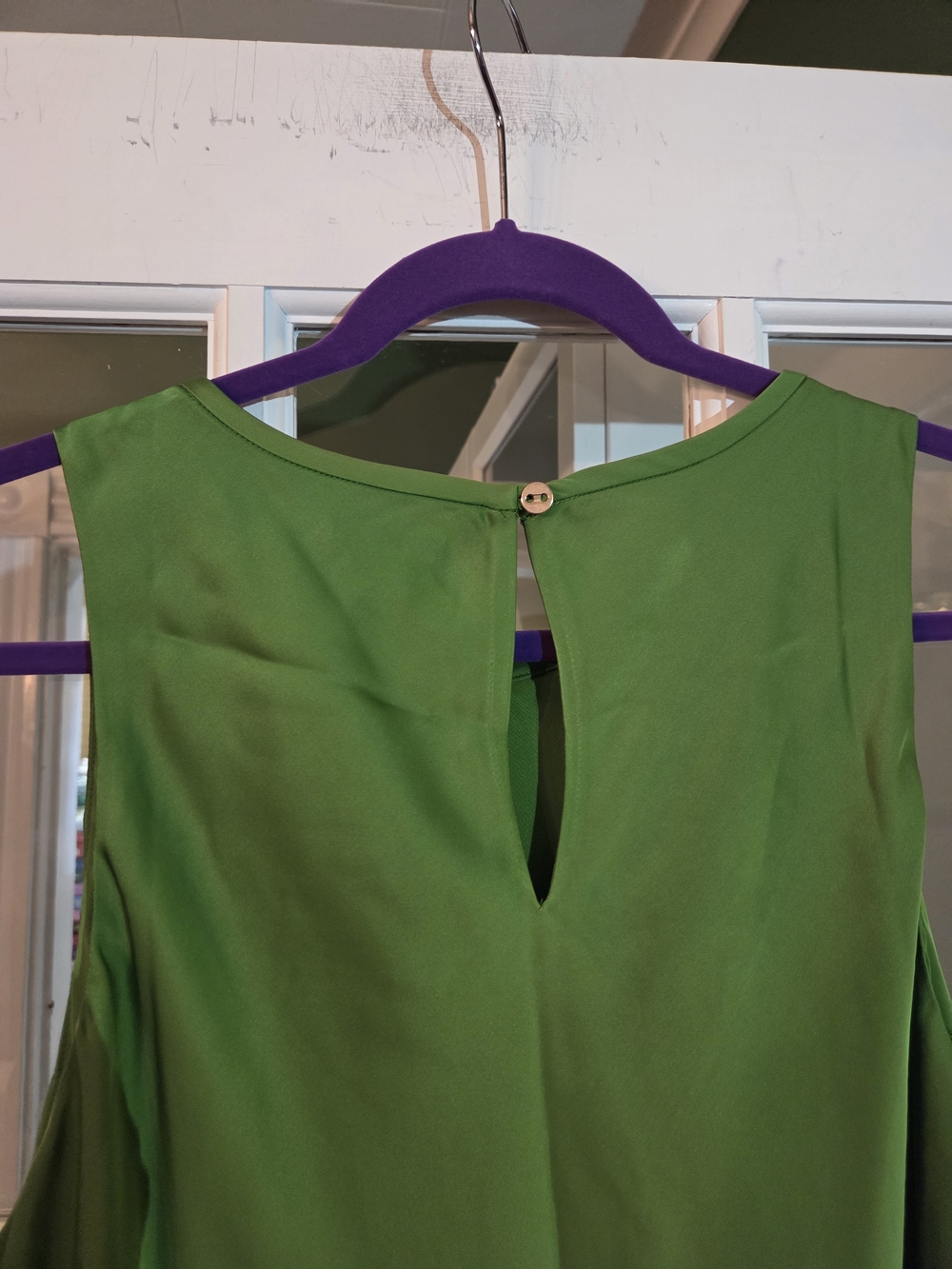 Ann Taylor Bright Green Sleeveless Midi Dress - Size 14 - Picture 9 of 10